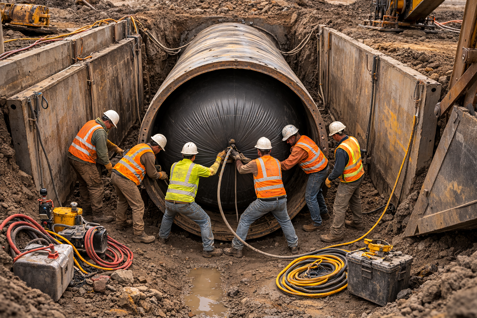 Large Diameter Multi-Size Inflatable Pipe Plugs