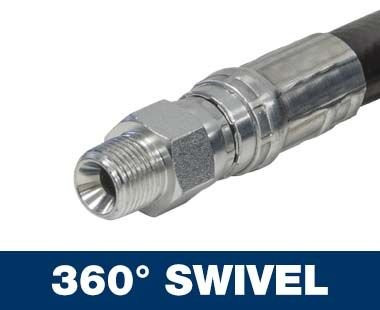 CS Unitec 12HW-HYD 6' Air Hose Whip w/ Chicago Coupler