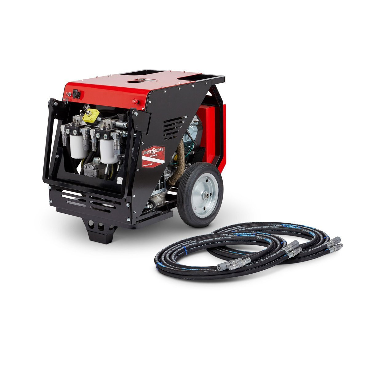 Joint Zone K0652 Dinamo D Dual Hydraulic Diesel Power Unit 21HP Raywin (2 @ 5 or 1 @ 10 gpm) w/ 50' Hose Set