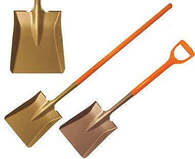 CS Unitec Ex1005-270A Square Point Shovel with a Straight Nupla Handle AlBr