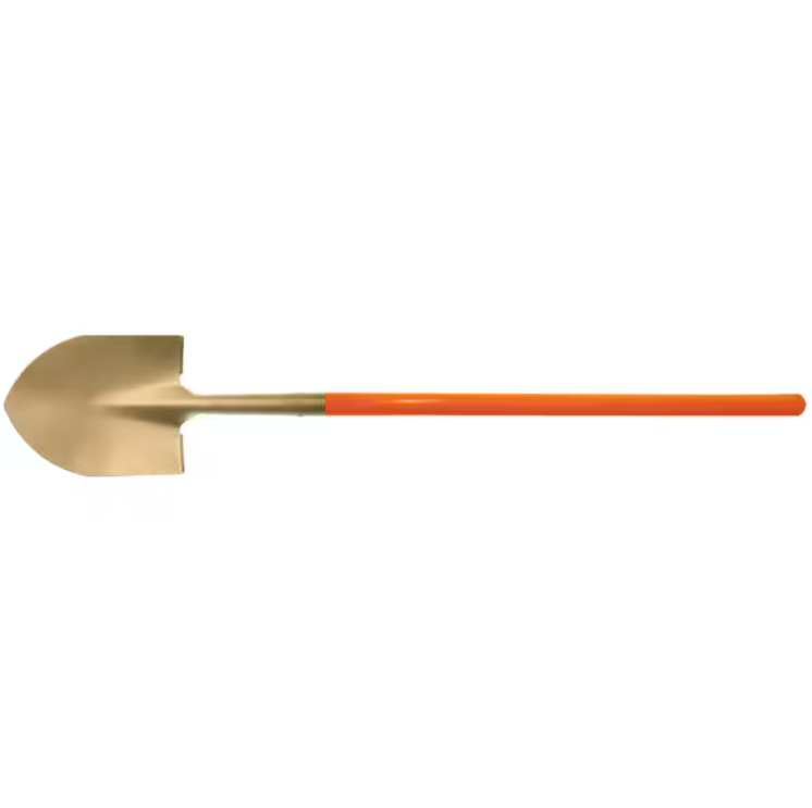 CS Unitec Non-Sparking Ex1006-280A Round Point Shovel with a Straight Nupla Handle AlBr