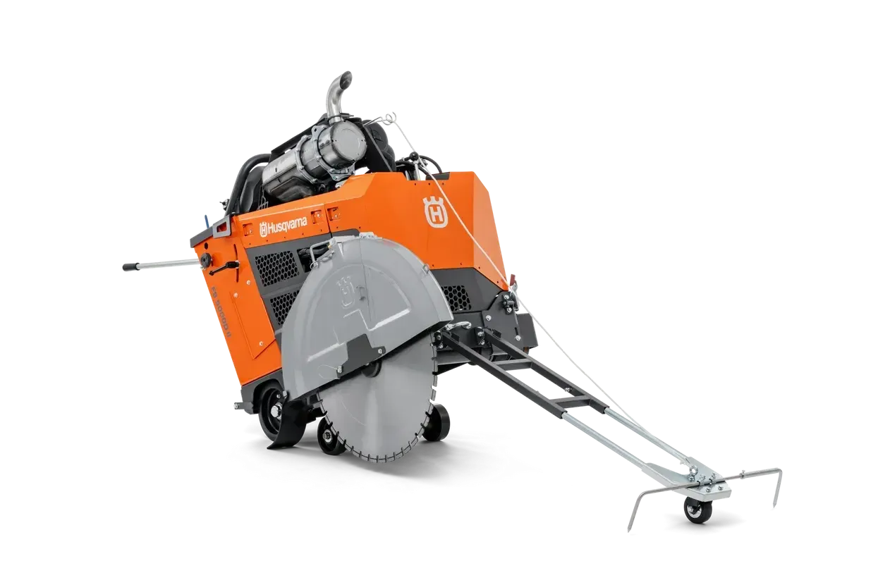 Husqvarna FS 5000 D 26-Inch 1-Speed Diesel Concrete & Asphalt Flat Saw - 47.6 hp (35.5 kW), 26 in (660 mm) Blade, 10.5 in (267 mm) Cutting Depth, E-Tracking & Blade Clutch