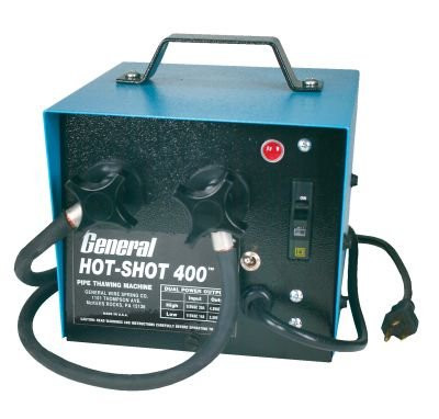 General Pipe Cleaners HS-400 Electric Hot-Shot Pipe Thawing Machine with Two 20 ft. #1 Cables & Clamps