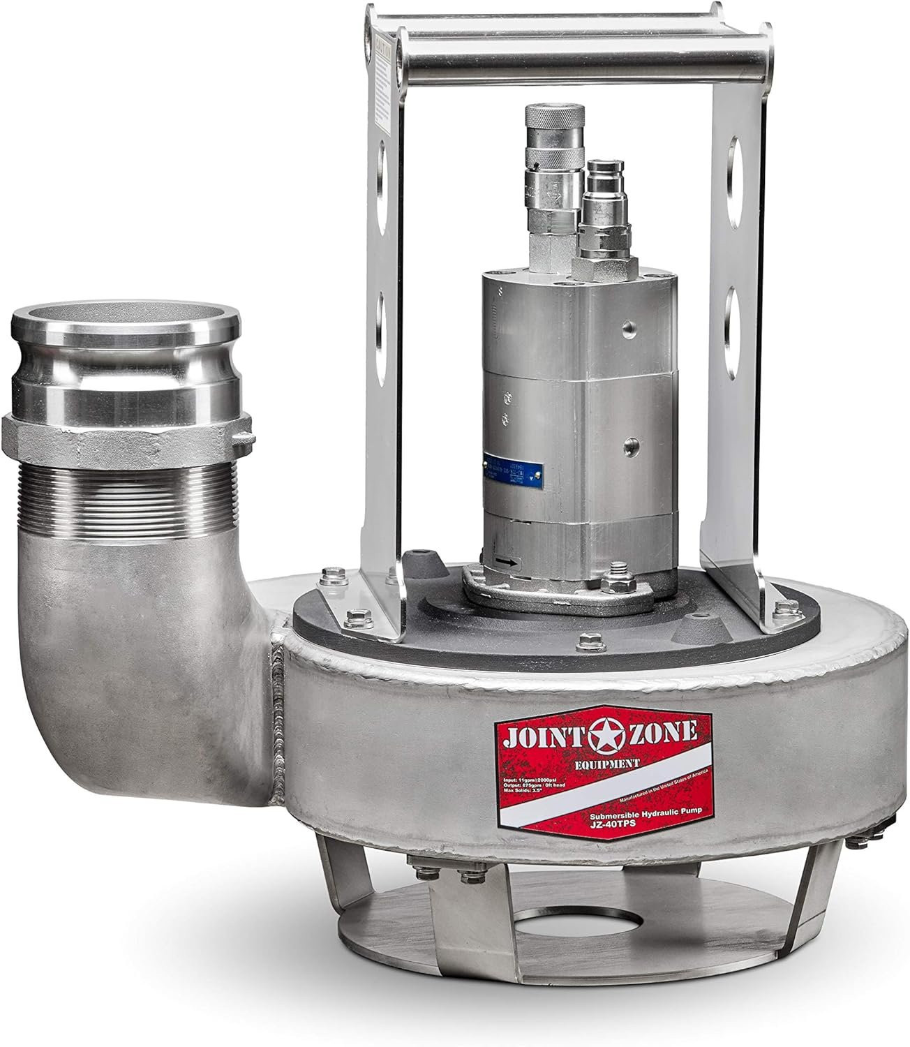 Joint Zone 40TPS 4" Stainless Steel Submersible Hydraulic Trash Pump