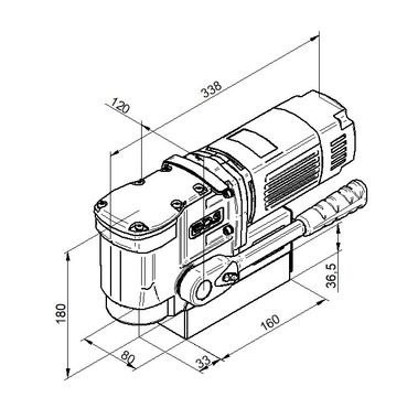 CS Unitec MAB 155PRO 9.25 amp Ultra Compact Portable Magnetic Drill