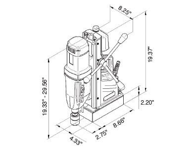 CS Unitec MABasic 850-220 Volt Four-Gear Portable Magnetic Drill