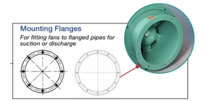 CS Unitec Optional Flanges for 24" Axial Fans (1 or 2 flanges required per fan)                                     Price each: