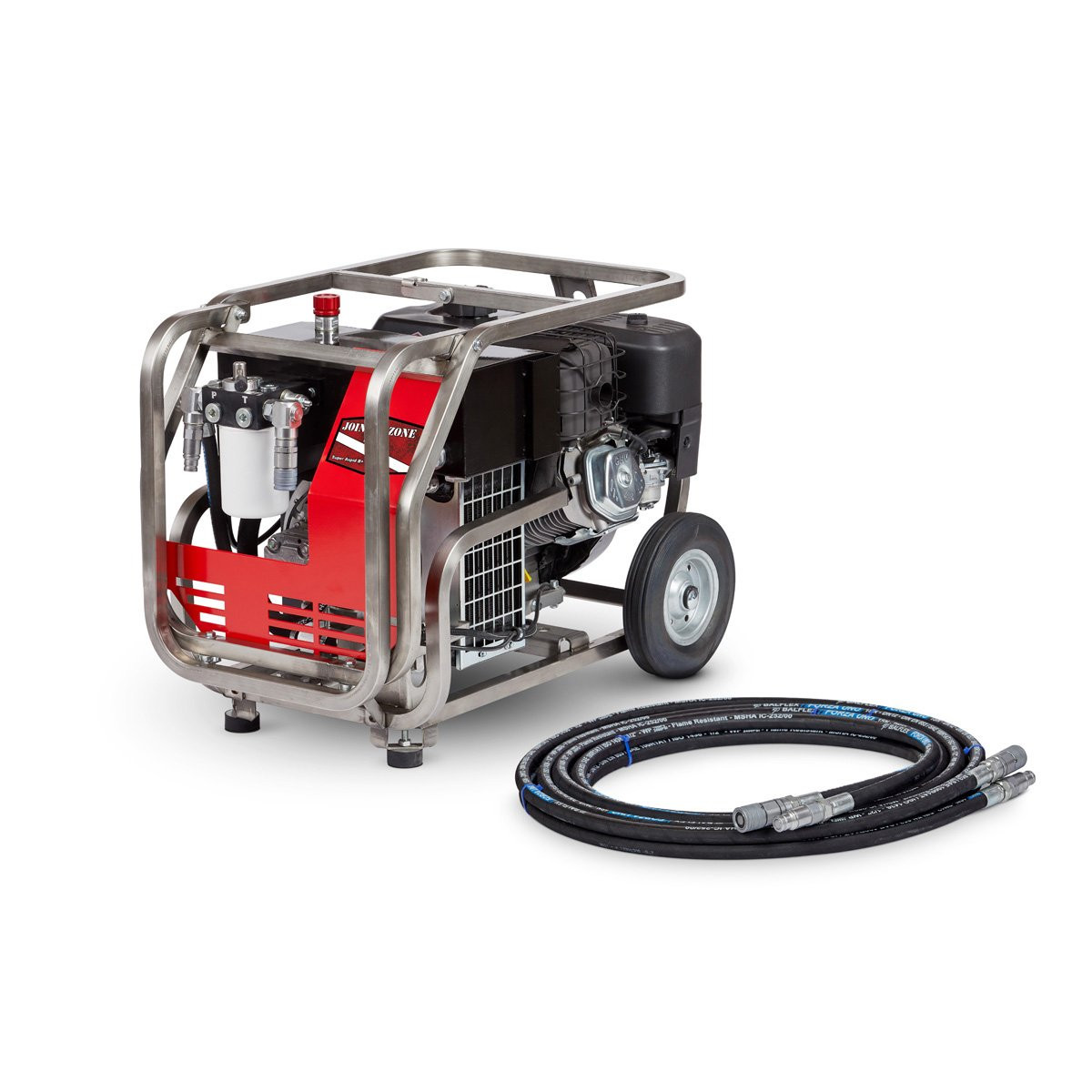 Joint Zone K0024 Aspid Hydraulic Power Pack 9HP Honda (5gpm) w/ 50' Hose Set