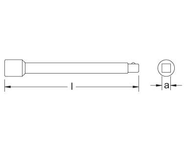 CS Unitec Non-Sparking EX1504AA-200A 1/4" Extension Bar AlBr