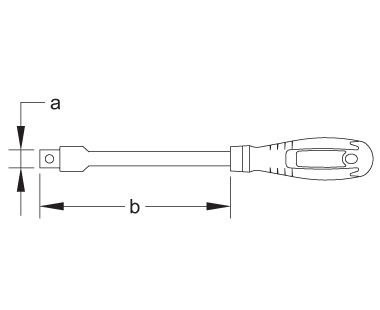 CS Unitec Non-Sparking EX1504SAA-B 1/4" Driver Handle CuBe