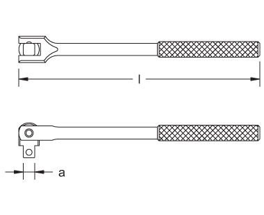 CS Unitec Non-Sparking EX1506A-A 3/8" Hinged Handle AlBr