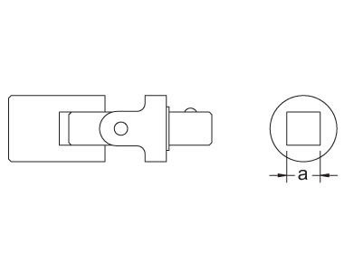 CS Unitec Non-Sparking EX1507A-A 3/8" Universal Joint Albr