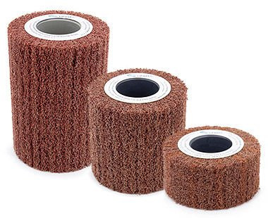 CS Unitec PTX Fleece (Nonwoven) Wheel – elastic nylon fleece impregnated with abrasives - 4" x 4-1/4", 60 grit