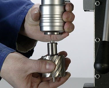 CS Unitec Morse Taper #2, quick-lock arbor with automatic cooling, for 3/4" dia. shank cutters