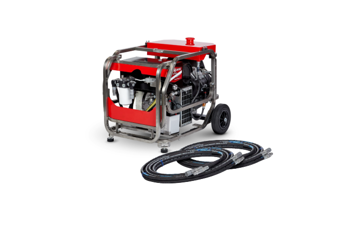 Joint Zone K0127 Raptor Dual Hydraulic Power Unit 18hp Vanguard (2 @ 5 GPM or 1 @ 10 GPM) w/ 50' Hose
