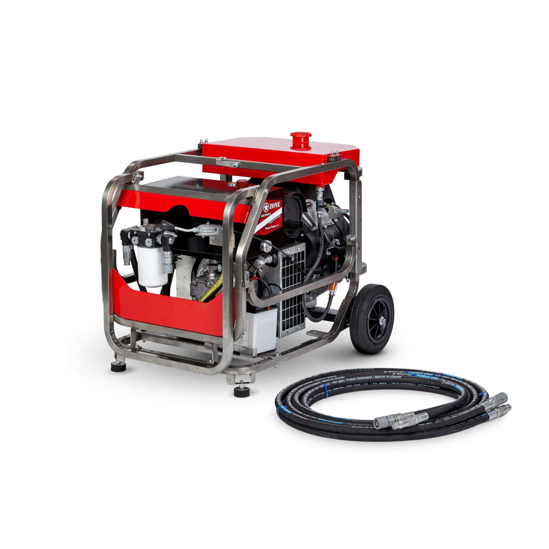 Joint Zone K0064 Raptor Hydraulic Power Unit 18hp Vanguard (5-10 gpm) w/ 50' Hose Set