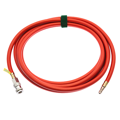 Sava 611179 Red inflation hose, 33 ft, Nytrile with Safety couplers (10 Bar/145 PSI)
