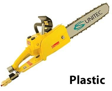 CS Unitec Air Chain Saw with Brake, 17”, 4 HP, 90 psi / 92 cfm, for plastic