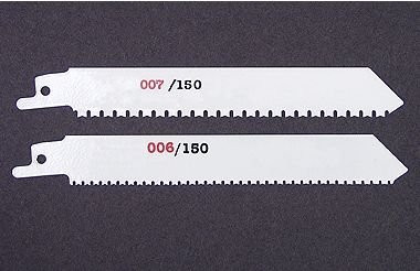 CS Unitec Mega Sharp M-Tooth Saw Blades for Fast Freehand Cutting (universal 1/2" Tang, fits most Reciprocating Saws) - For Metal up to  1/8" Thick – 6" L x 3/4" W x .035" T