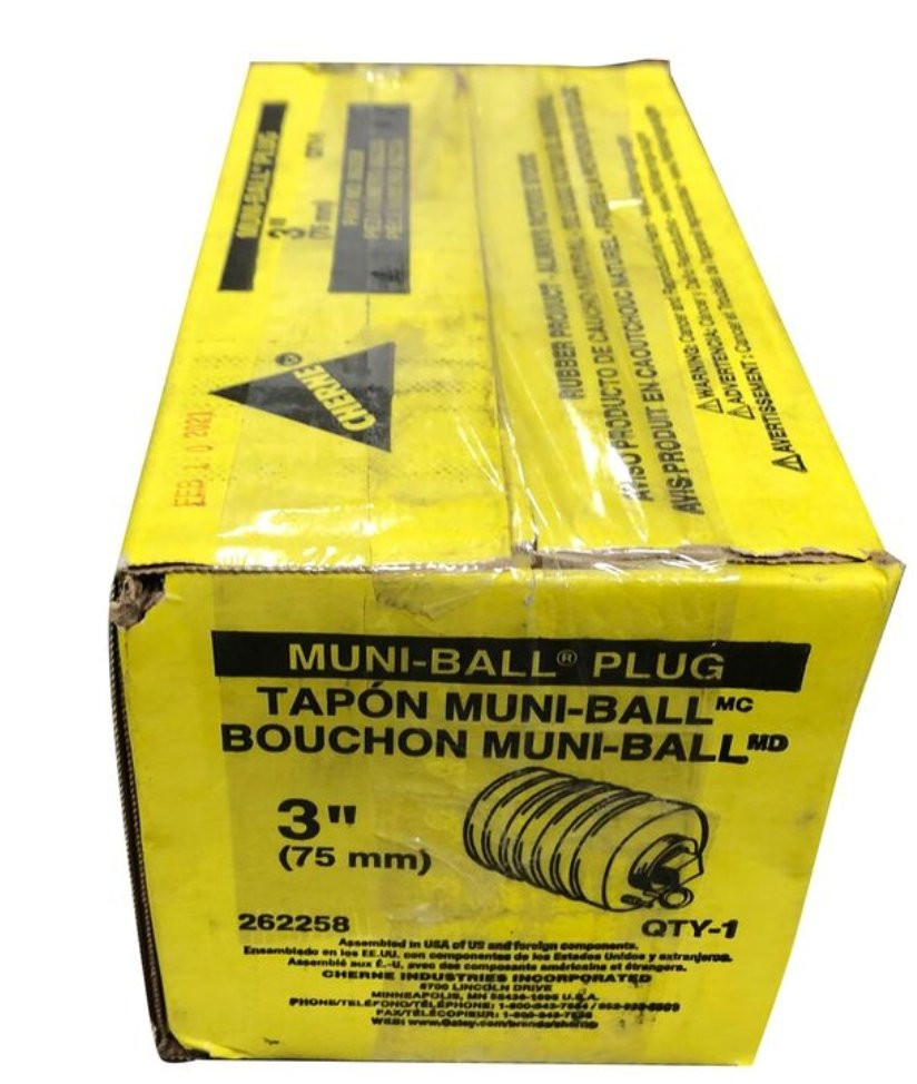 Cherne 262258 3" Test Ball with 1/2" Bypass