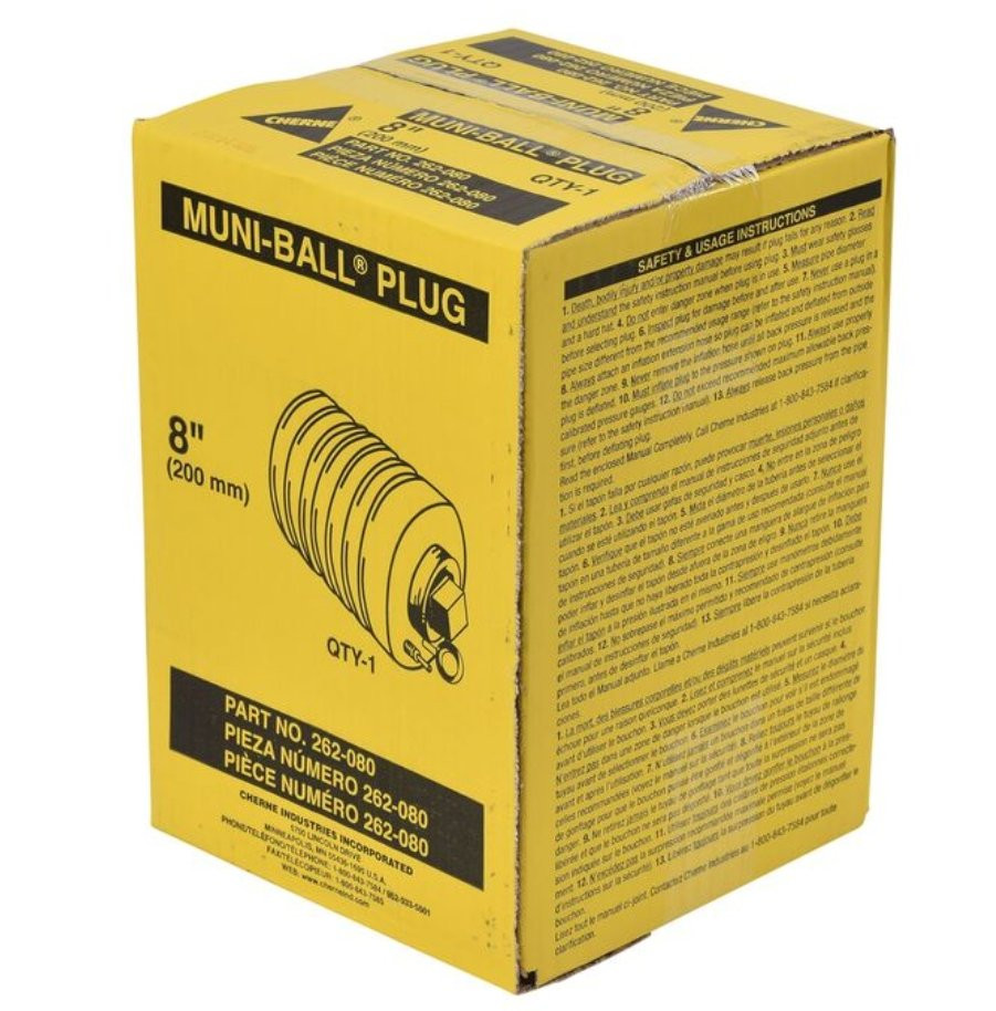 Cherne 262080 8" Test Ball with 3" Bypass