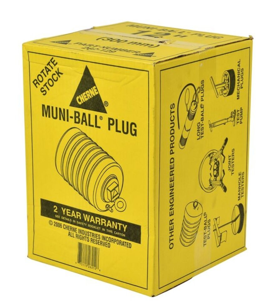Cherne 262129 12" Test Ball with 3" Bypass