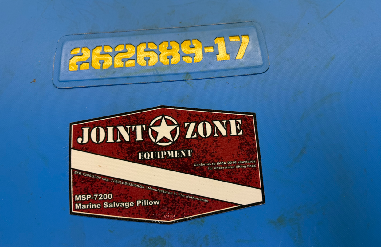 Joint Zone MSP-7200 Marine Salvage Pillow (Lifts 7260 Lbs) - USED