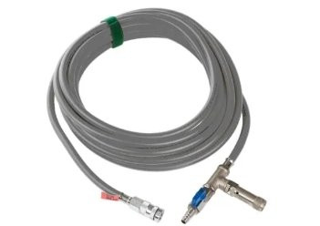 Sava 615215  Yellow inflation hose, 33 ft, W/ Shut-Off + Safety Valve (8 Bar/116 PSI)