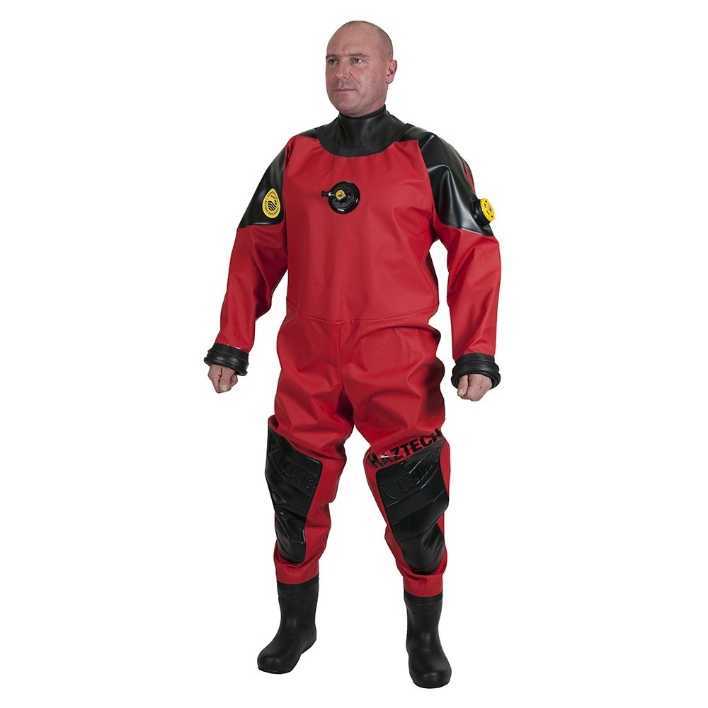Viking Haztech Red/Black Thermoplastic Polyurethane Drysuit with Latex Neck Seal