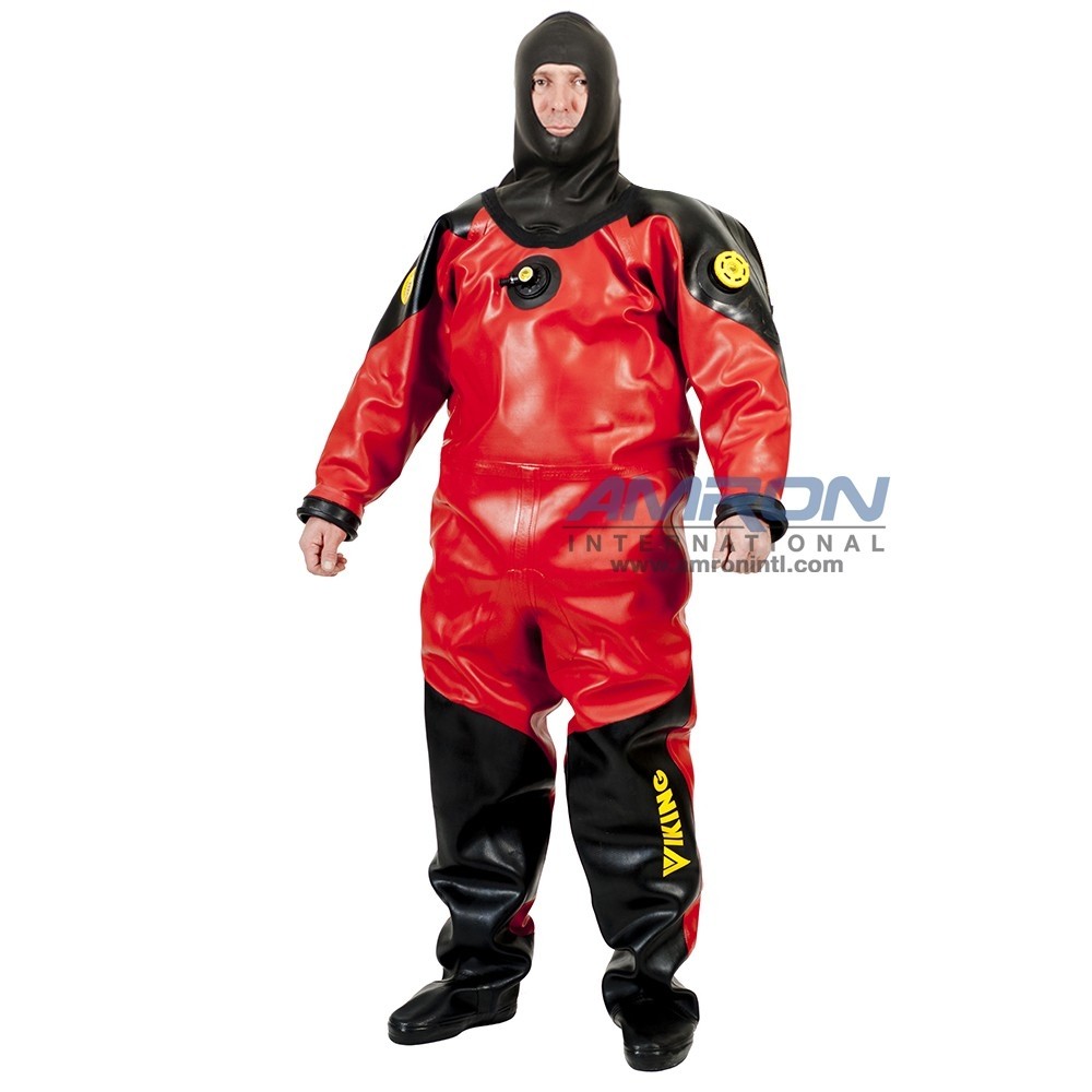 Viking HD Heavy Duty 1550 g/m2 Vulcanized Rubber Drysuit with Surveyor Hood