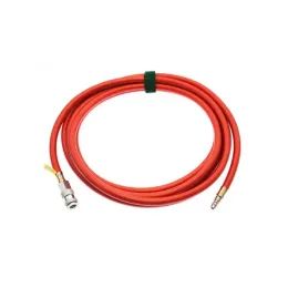 Sava 611188 Red inflation hose, 33 ft, Nytrile with Safety couplers (12 Bar/174 PSI)