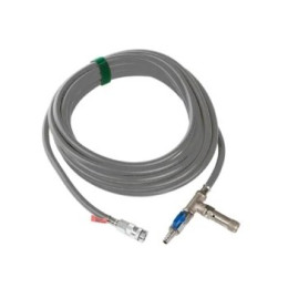Sava 615215  Yellow inflation hose, 33 ft, W/ Shut-Off + Safety Valve (8 Bar/116 PSI)