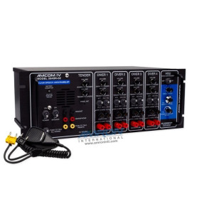Amron 2840R-02 Four-Diver Rack Mount Communicator with DSP3 Helium Speech Unscrambler