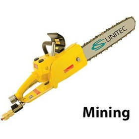 CS Unitec Air Chain Saw with Brake, 21”, 4 HP, 90 psi / 92 cfm, for underground/coal mining use