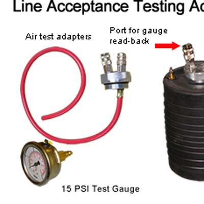 Sava 60443 4" Air Test Adapter with 2 couplers