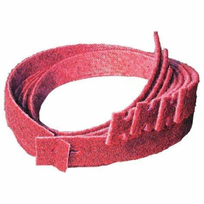 CS Unitec PTX Fleece Nonwoven Belt (open) – with patented buttonhole fastening system.  For use with grinding belt rollers. 1.2" x 26", Superfine (grey) grit.  Also available as "closed" belt for the same price!