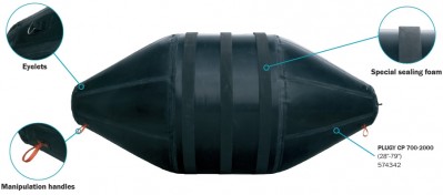 Sava 35"-96" Cone-Shaped Inflatable Pipe Plug