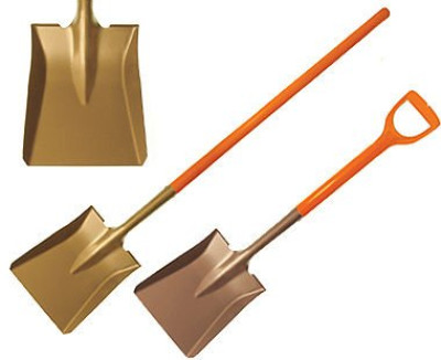 CS Unitec Non-Sparking Ex1005-270A Square Point Shovel with a Straight Nupla Handle AlBr