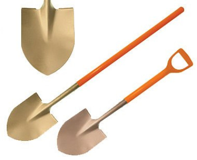 CS Unitec Non-Sparking Ex1006-280A Round Point Shovel with a Straight Nupla Handle AlBr