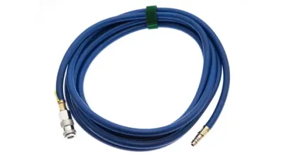 Sava 611194 Blue inflation hose, 33 ft, Nytrile with Safety couplers 