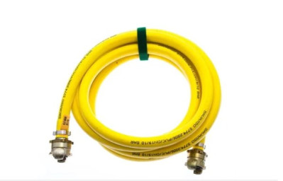 Sava 519817 Yellow inflation hose, 33 ft, With Safety GEKA Couplings
