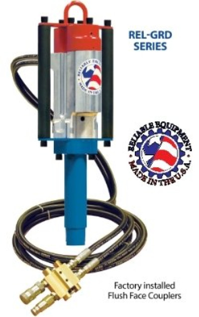 Reliable Equipment REL-GRD-1 Hydraulic Ground Rod Driver (Includes Hose Whips and Couplers)