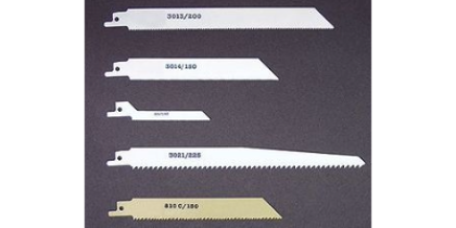 CS Unitec General Purpose Bi-Metal Blades (universal 1/2" Tang fits most Reciprocating Saws) - For All Woods with Steel (Nail Embedded, etc.) – 8 / 10 TPI, 9" L x 3/4" W x .035" T,  (5) blades per pack