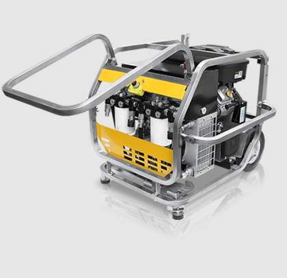DOA K0127 Super Raptor Dual Hydraulic Power Unit 18hp Vanguard (2 @ 5 GPM or 1 @ 10 GPM) w/ 50' Hose