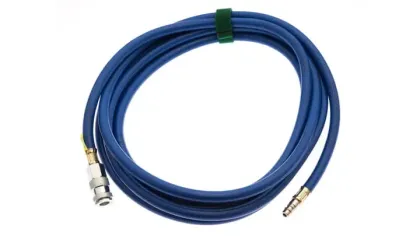 Sava 611186 Blue inflation hose, 33 ft, Nytrile with Safety couplers (12 Bar/174 PSI)