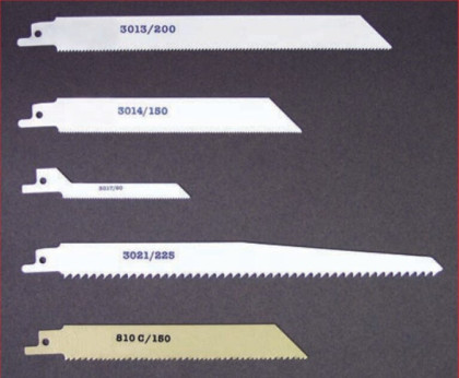 CS Unitec General Purpose Bi-Metal Blades (universal 1/2" Tang fits most Reciprocating Saws) - For Plastic, Wood, Plasterboard – 6 TPI, 6" L x  3/4" W x .035" T,  (5) blades per pack