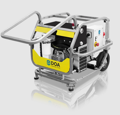 DOA K0634 Super Raptor E21 Electric 460v Hydraulic Power Unit (0-16 GPM) w/ 50' Hose Set