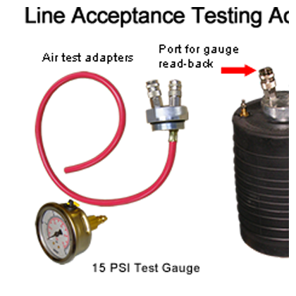 Sava 60443 4" Air Test Adapter with 2 couplers