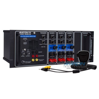 Amron 2830R-08 Three-Diver Rack Mount Communicator with Inhalation Noise Reduction