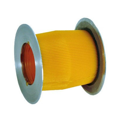 CS Unitec PTX Grinding Belt Roller with stainless steel flanges for grinding, fleece, SuperPolish and felt belts. Material is Vulculan. 3.5" x 2.8"